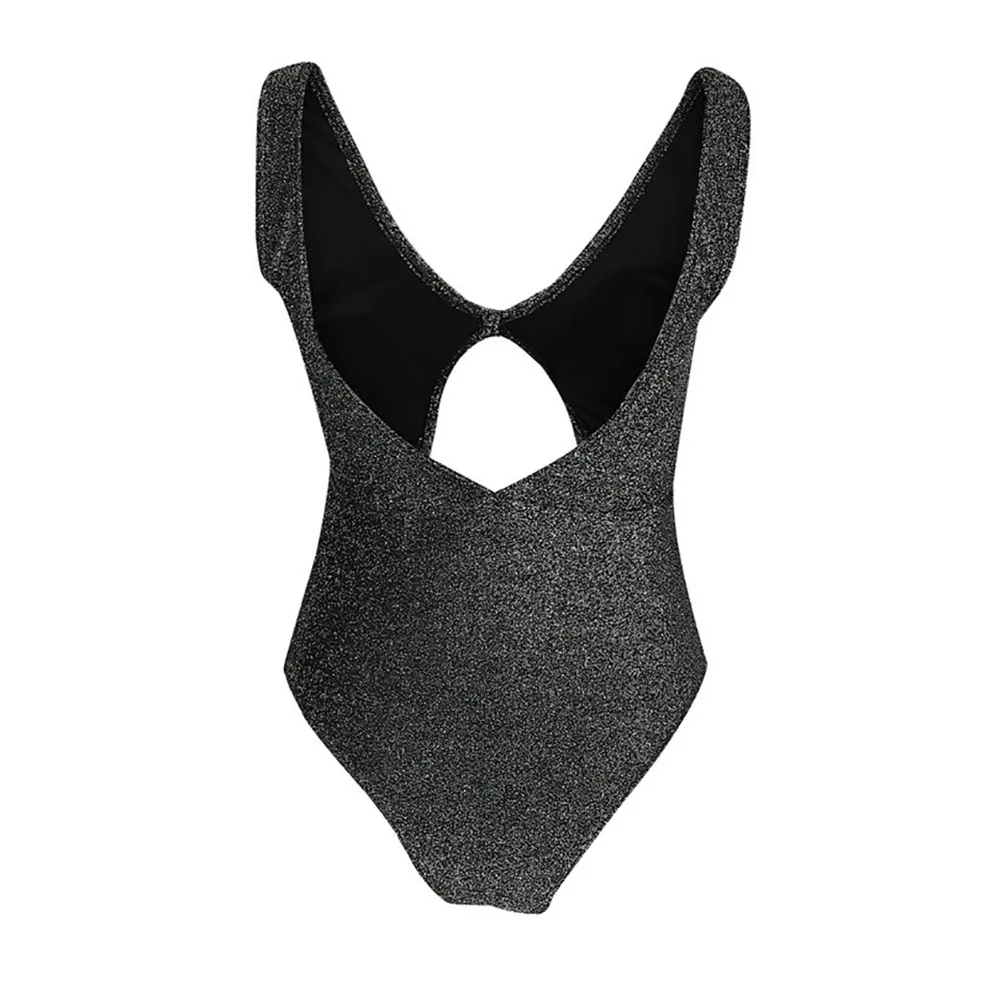 Женский купальник с открытой спиной SAGACE однотонное бикини глубоким v-образным