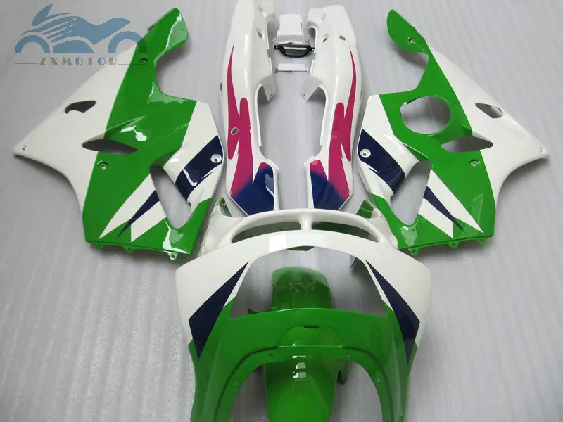 Полный комплект обтекателей комплект для KAWASAKI Ninja 1994 1995 1997 ZX6R спортивные комплекты обтекателей ZX 6R 636 94-97 зеленый белый корпус мотоциклов