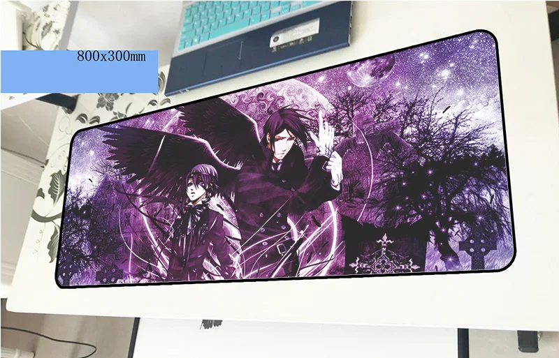 Черный Батлер коврик для мыши 80x30 см самый дешевый игровой коврик для мыши большой геймерский коврик HD принт компьютерный стол padmouse клавиатура большие игровые коврики