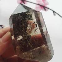 136g natural garden quartz crystal points terminated hairstone wand reiki healing decoration chorite crystals quartz rutilated
