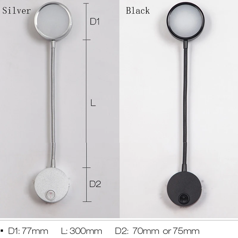 Заказ 2017 Морден 5 Вт Ванная комната/Спальня бра свет Портативный вращающийся для