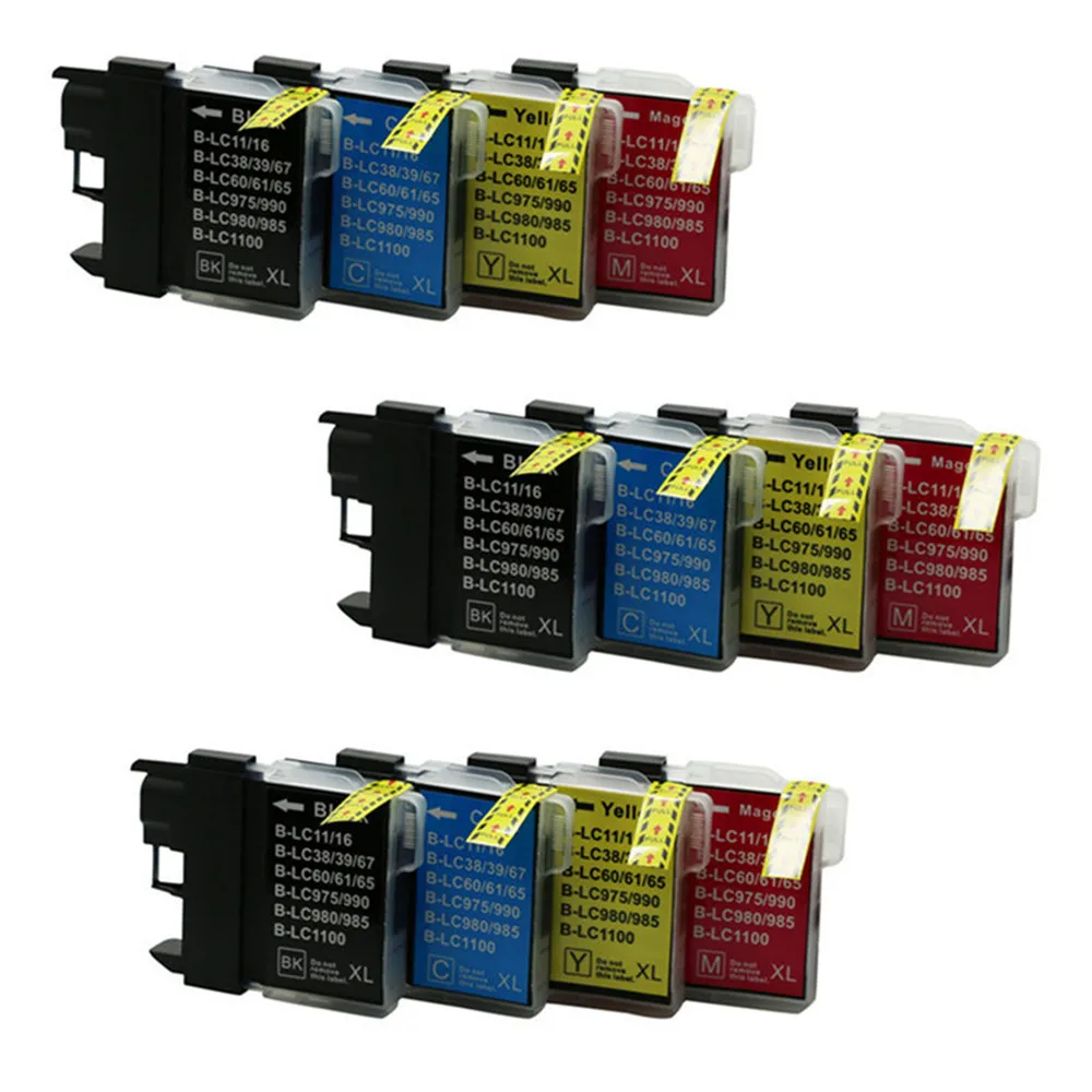 3BK 3CYM Совместимые картриджи для Brother LC 1100 LC11 LC16 LC38 LC65 LC67 LC980 DCP-J140W 145C 165C 185C 195C 197C 365CN - Цвет: 3BK 3CYM