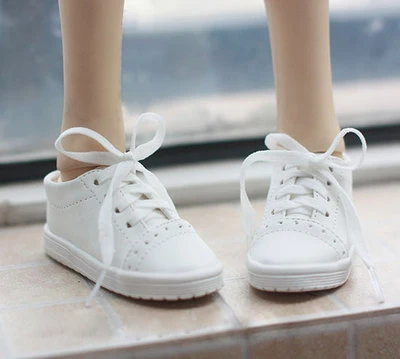 white Обувь для куклы BJD подходит для 1/4 1/3 Размер куклы низкий верх Повседневная обувь и кроссовки в трех цветах аксессуары для куклы - Color: white