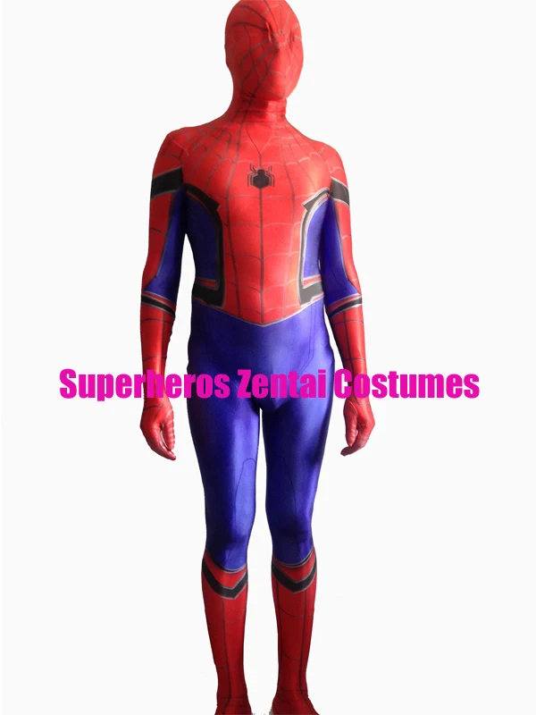 Костюм спайдермена из спандекса с 3D принтом костюм Человека паука для косплея по