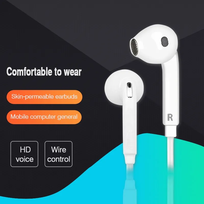 In-ear earphones bass headset stereo Portable auriculares Wired earbuds with Mic for iphone xiaomi | Электроника