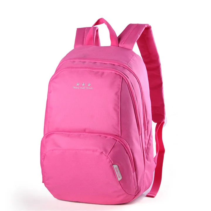 Модный женский рюкзак Mochila, Одноцветный рюкзак для путешествий, рюкзак для подростков, девочек и мальчиков, школьная сумка высокого качества - Цвет: Pink
