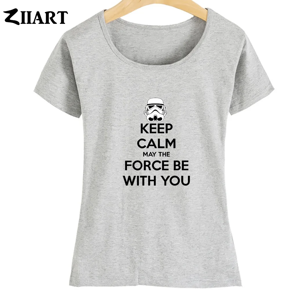 Звездные войны KEEP CALM MAY THE FORCE BE WITH YOU одежда для пары летние женские футболки с
