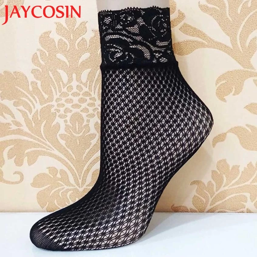 Лидер продаж 2017 года Модные летние женские большие ажурные носки длиной по
