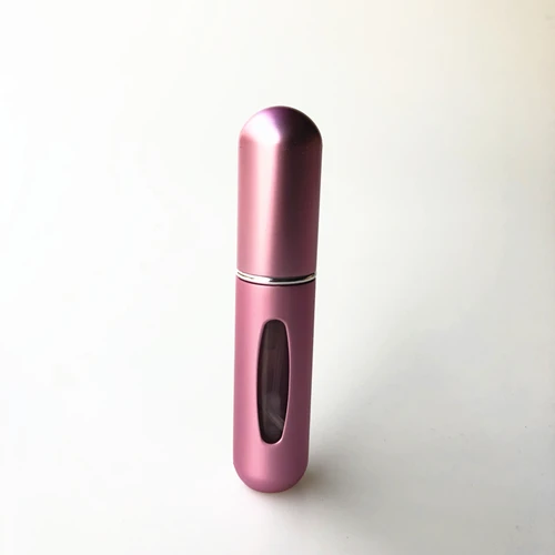 Pink Портативный 5 мл дорожный мини-контейнер алюминиевый многоразовый парфюм пустая бутылочка с распылителем косметические контейнеры флакон для духов 1 шт - Цвет: Pink