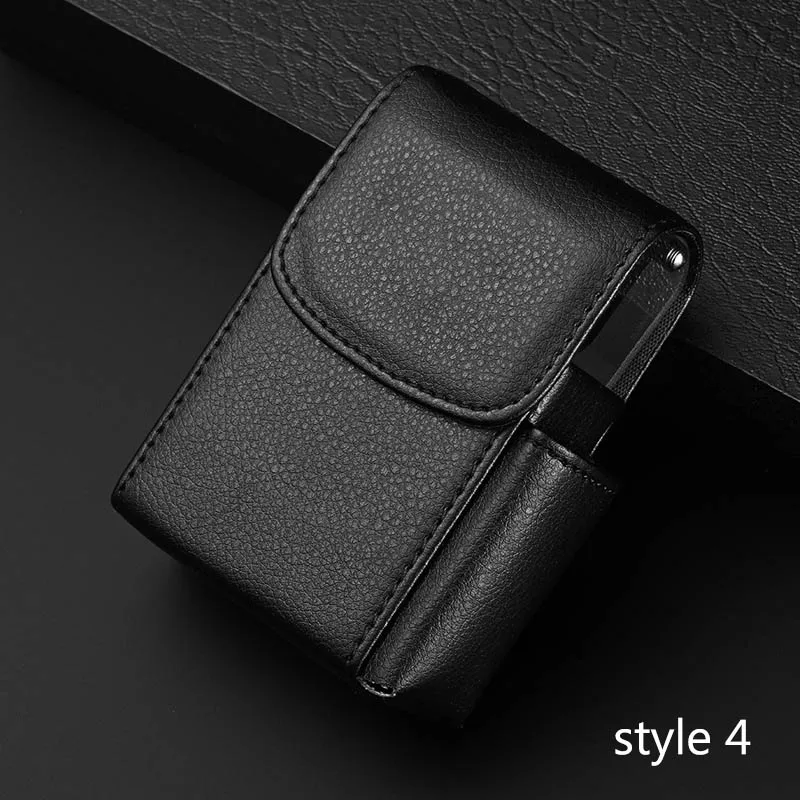 style 4 Мужские принадлежности для курения, инструменты для сигарет, держатель для зажигалки, чехол для сигар, контейнер для хранения карт, хороший подарок из искусственной кожи - Цвет: style 4