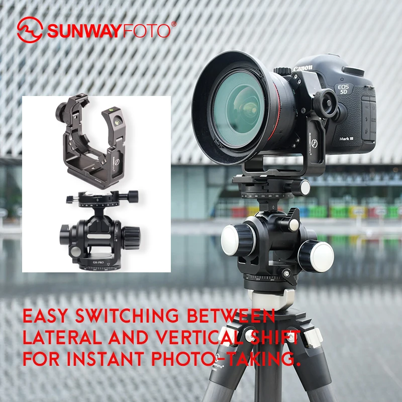SUNWAYFOTO GH-PRO ballhead Редукторная голова сделано для Gitozo Manfrotto BennoTripod головка таймлапса с пластиной быстрого крепления