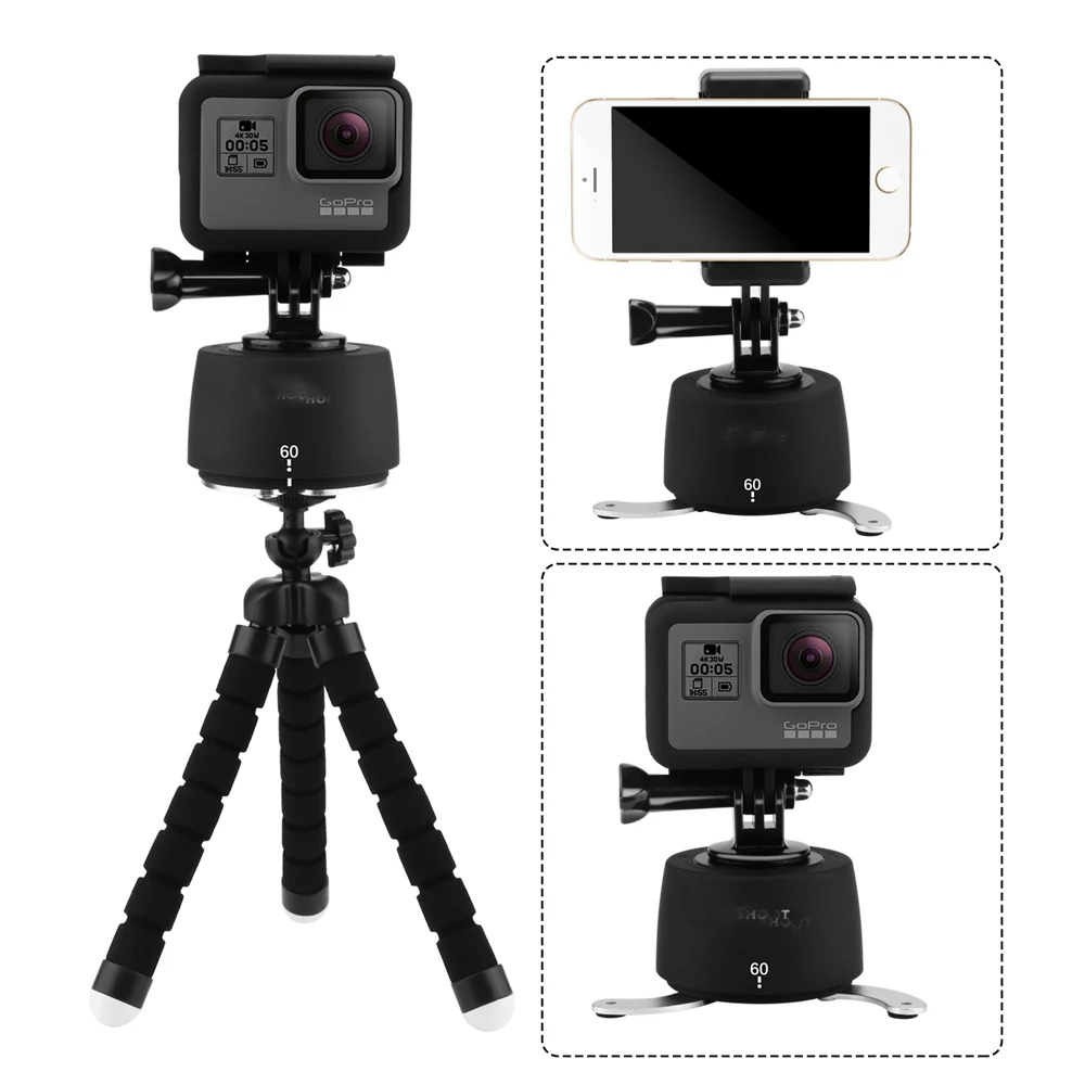 Gopyks вращающийся на 360 градусов стабилизатор времени + Адаптер штатива для