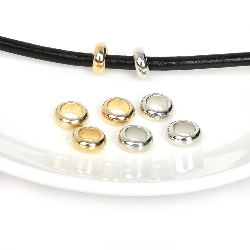 Wholesale 150pcs/lot CCB Dia 10/12mm Height 4.5mm hole 5mm spacer jump rings European ring Beads Fitting DIY charms Bracelet | Украшения и