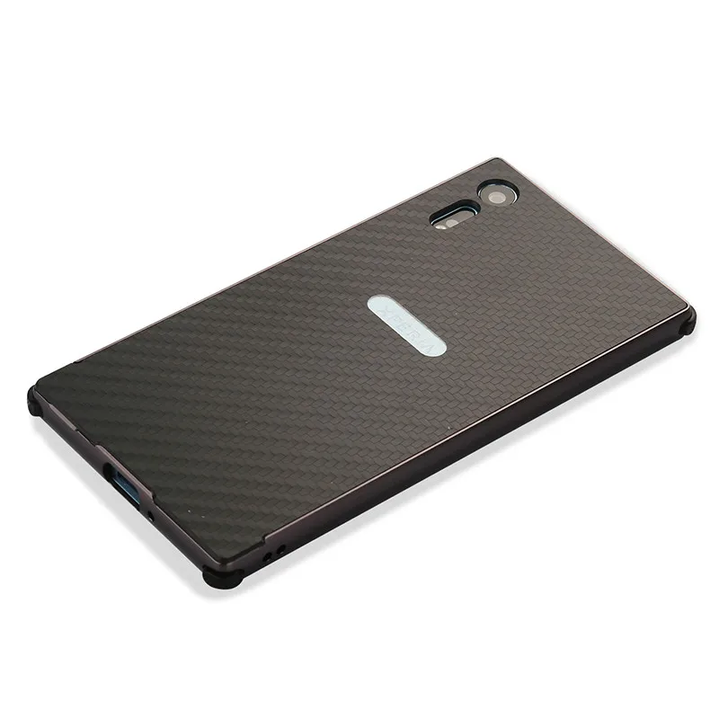 Для sony XZ F8331 F8332 противоударный чехол с алюминиевой металлической рамкой и жесткой задней крышкой из углеродного волокна чехол для sony Xperia XZ F8331