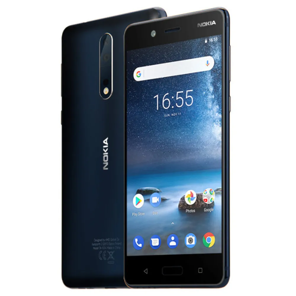 NOKIA 8 Android смартфон TA 1012 6 ГБ ОЗУ 128 Гб ПЗУ Snapdragon 835 2 5 GHz Octa Core 3 дюймов 2.5D K экран