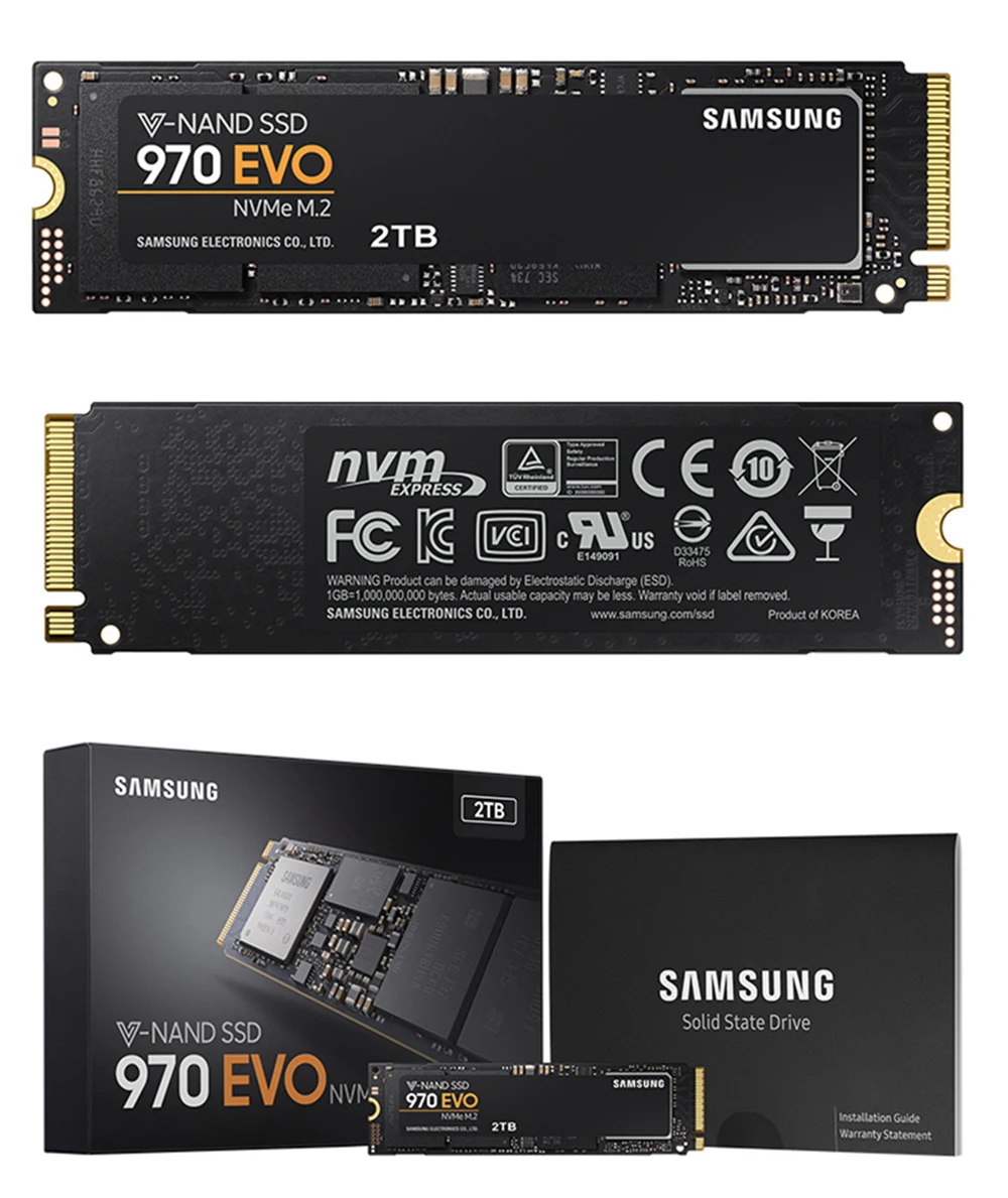 SAMSUNG SSD 1 ТБ 970 EVO M.2 2280 NVMe Внутренний твердотельный жесткий диск 500 Гб 250 Гб HDD M2 для ноутбука, настольного компьютера, ПК, PCIe