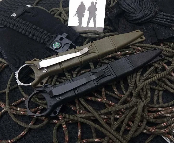Нож karambit с фиксированным Д2 стальным лезвием и бабочкой, походный инструмент для охоты, выживания, тактический карманный мини подарок, Прямые ножи