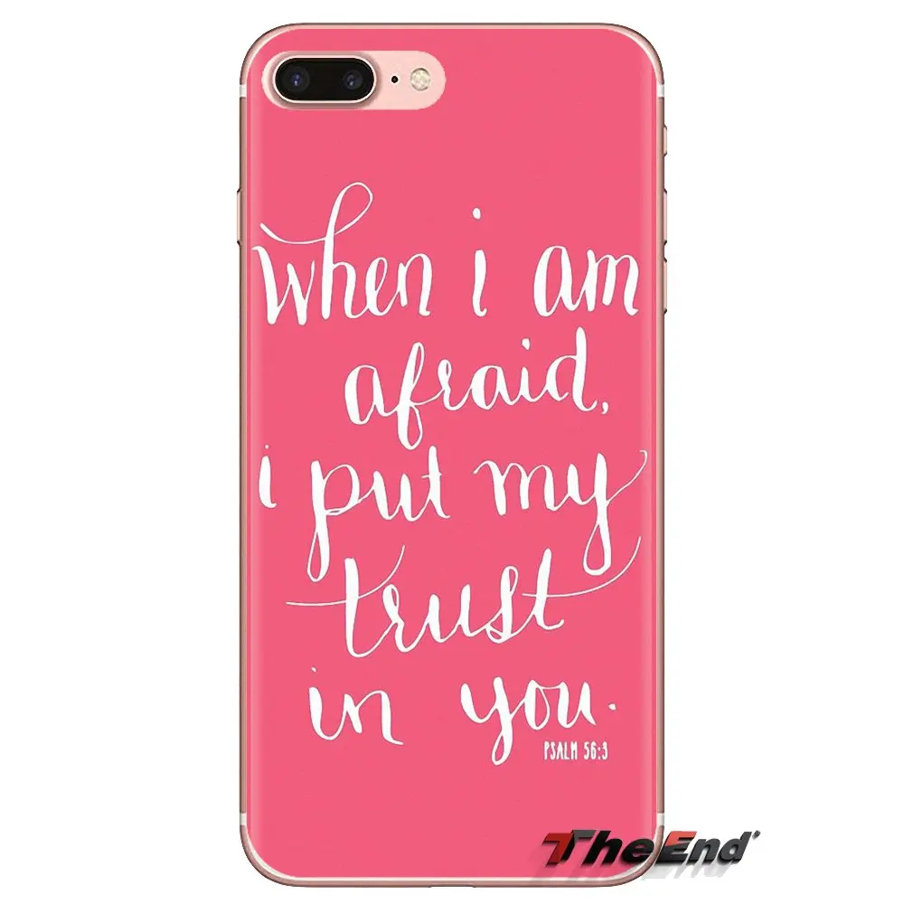 Silicone Phone Skin Case For Samsung Galaxy A3 A5 A7 A9 A8 Star A6 Plus 2018 2015 2016 2017 Psalms is a book of The Bible Quotes |