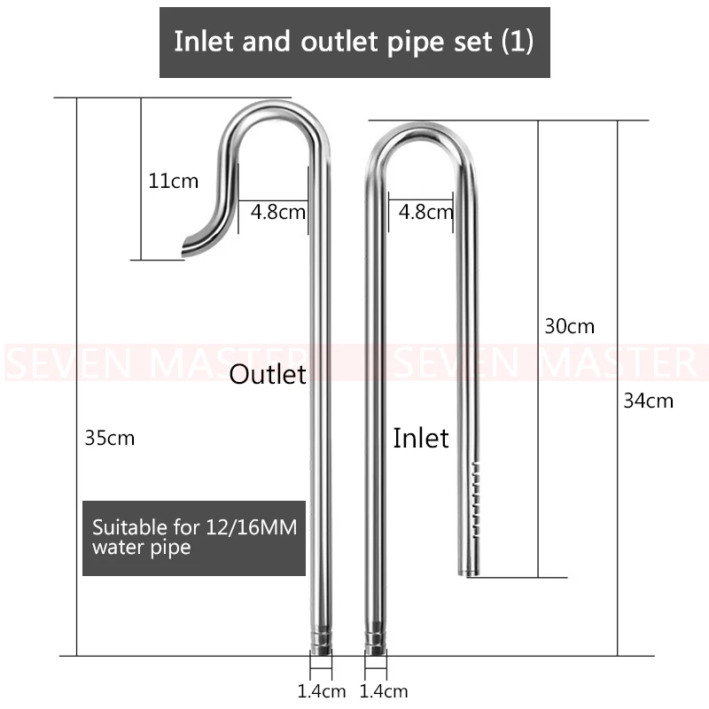 Inlet x outlet set1 12 мм 16 мм водяное растение для аквариума фильтр бак нержавеющая сталь качество ada мини нано трубы лилии мака пион спин скребок для поверхности надувной - Color: Inlet x outlet set1