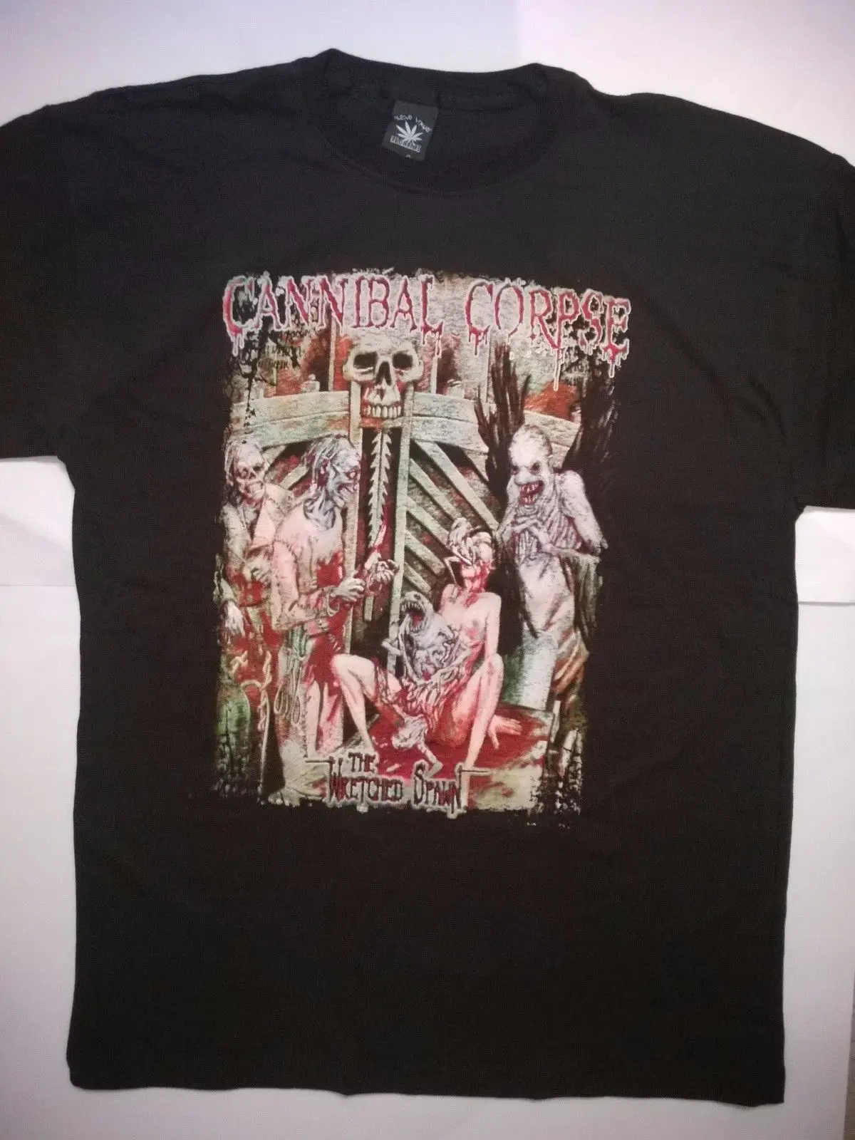 Cannibal Corpse Большие футболки Deicide удушья Нил умирает плод Napalm Death рукав Для мужчин