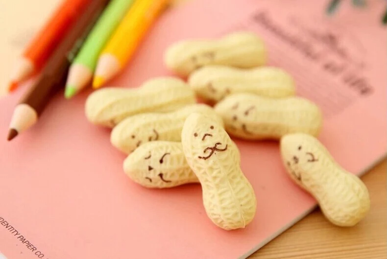 Ластик Kawaii в виде арахиса 1 шт.|stationery for kids|rubber eraserpeanut rubber |
