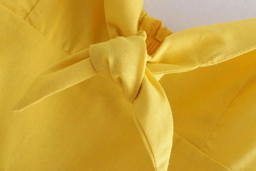 H. sa 2018 Спагетти ремень v-образным вырезом лук женское платье vestido de фесат