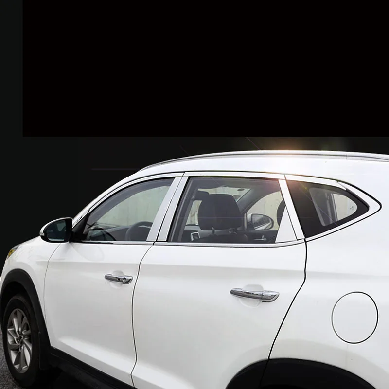 Подходит для hyundai Tucson TL средняя колонна окно хром столб пост крышка отделка молдинг гарнир декоративная отделка крышка P93