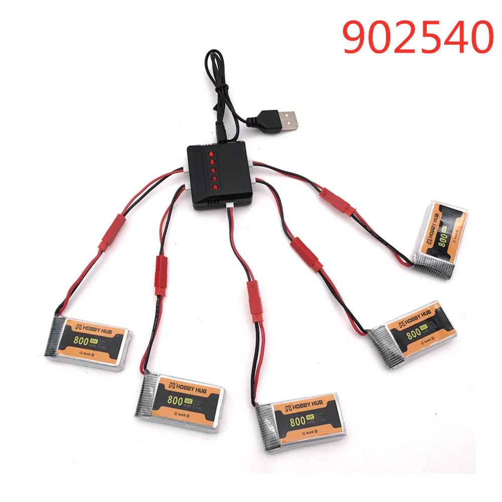 3 7 V 800mAh 902540 Lipo батарея для MJX x400 X300C X800 RC Квадрокоптер Дрон запасная часть v jst