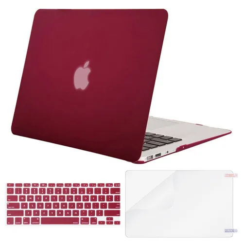 Wine Red Mosiso Laptop Protective Cover Case for Macbook Air 13 A1466 A1369 Netebook Matte Mac Book Air Case Accessories - Цвет: Wine Red
