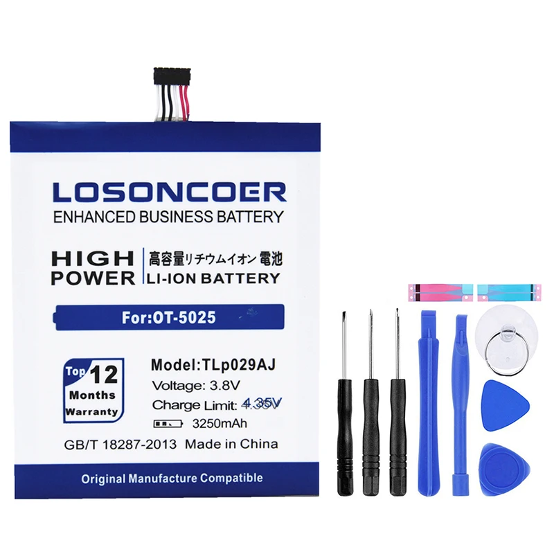 Аккумулятор LOSONCOER TLp029AJ 3250 мАч для Alcatel OneTouch Pop 3 5 дюйма быстрая доставка бесплатные