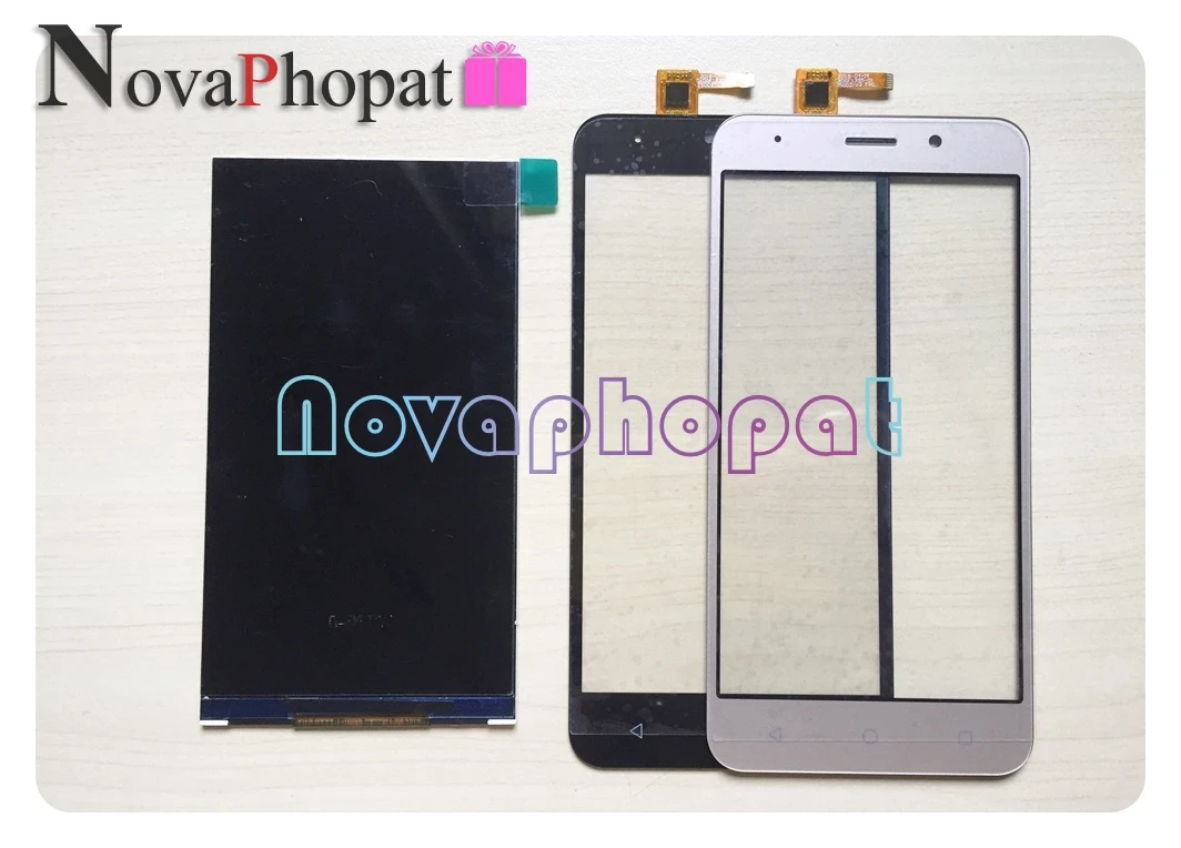Novaphopat черный/золотой ЖК дисплей для Vertex Impress Luck экран + сенсорный дигитайзер