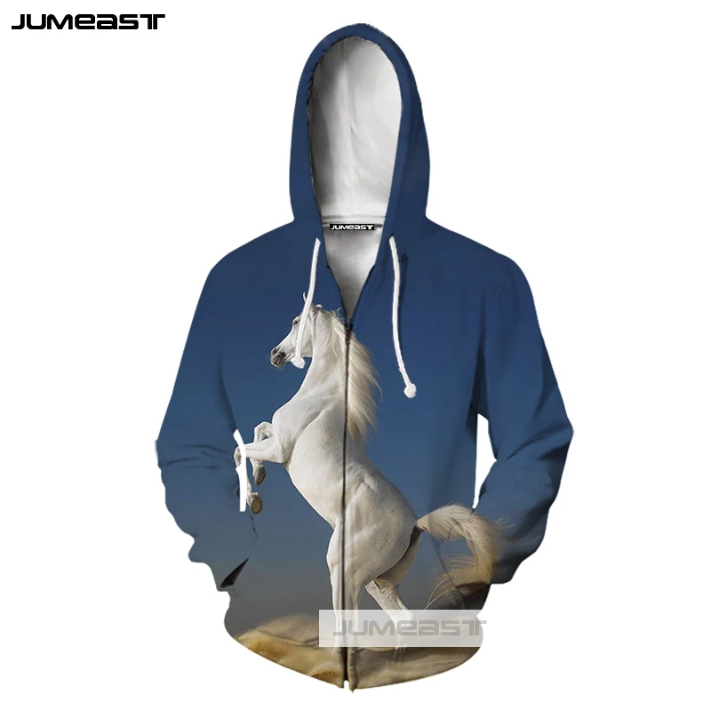 Jumeast/брендовая толстовка на молнии с 3D принтом животных тигра для мужчин и женщин