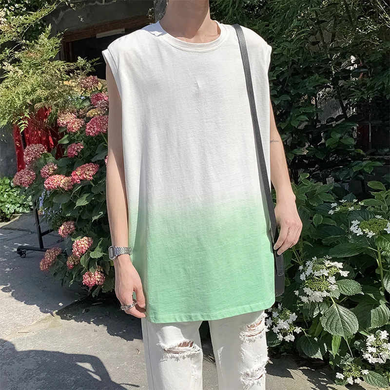 Тонкие летние новые тонкие топы мужские Модные Повседневные уличные хип хоп