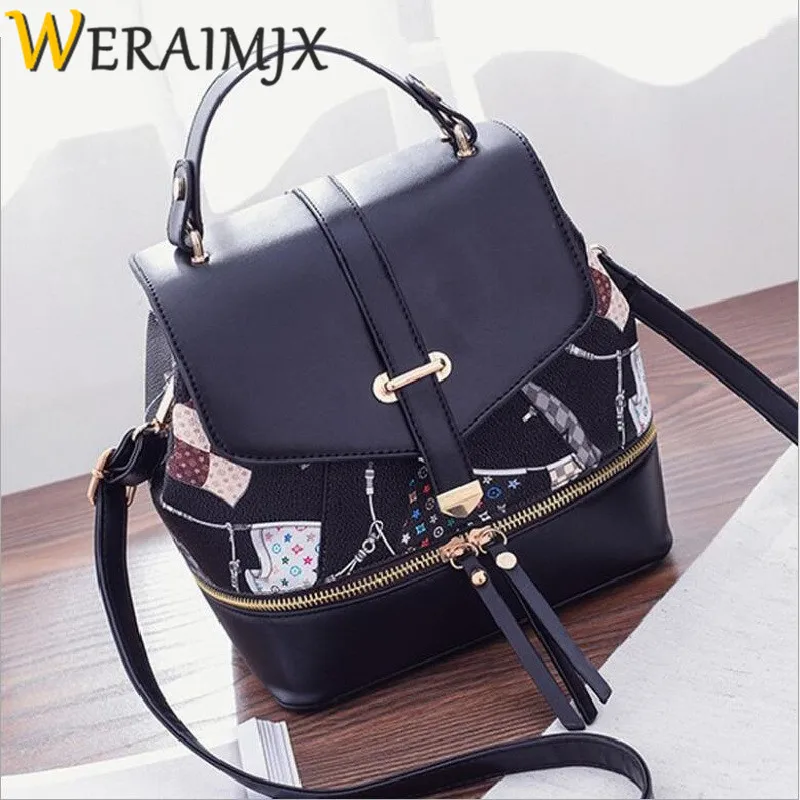 WERAIMJX женский рюкзак из высококачественной кожи Mochila Escolar модные школьные сумки