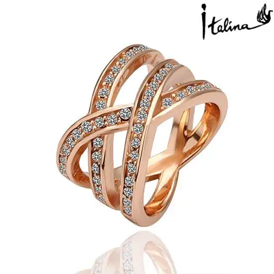 Бренд TracysWing подлинные австрийские кристаллы золотого цвета кольца для женщин