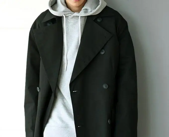 Мужской двубортный Тренч модный длинный для отдыха подчеркивающий