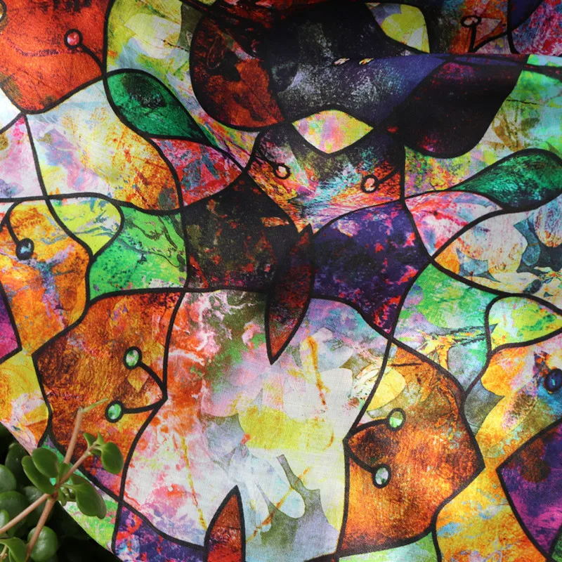 

High quality pure ramie material Colorful glaze fabric High-end women's dresses and skirts in summer fabrics