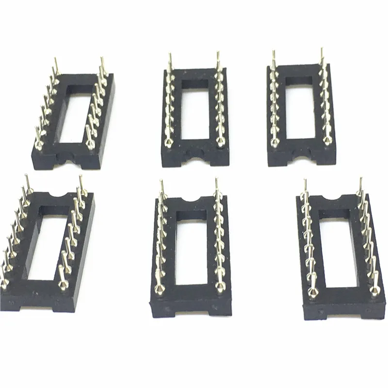 (100 шт.) 16P IC DIP16 розетка с отверстием круглый штырь dip 16 ножное отверстие для