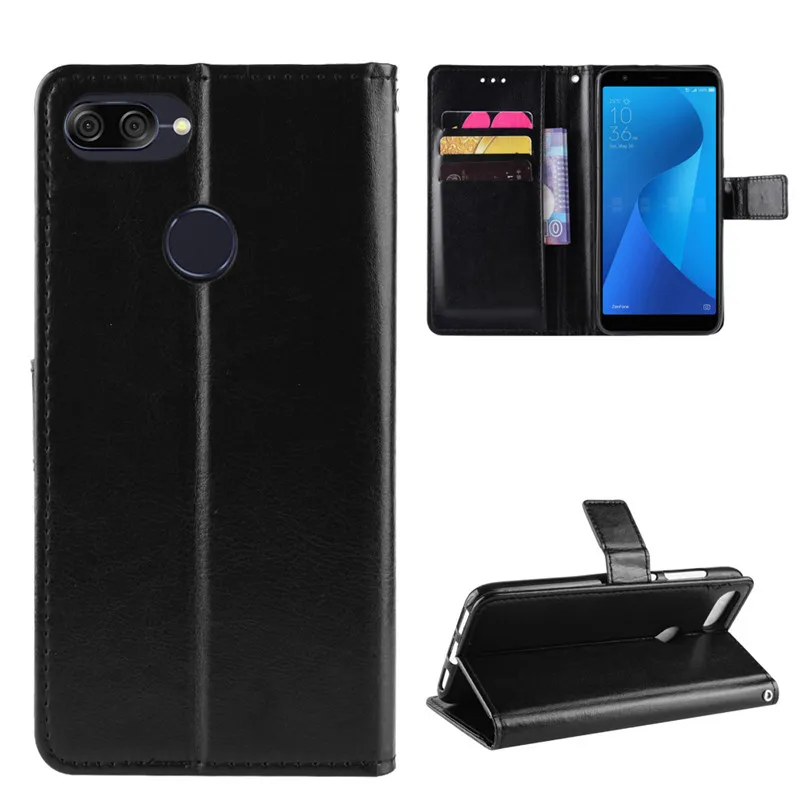 Чехол из искусственной кожи Asus Zenfone Max Plus M1 ZB570TL для телефона ZB ZB570 570 570TL TL X018DC X018D с крышкой на защёлке.