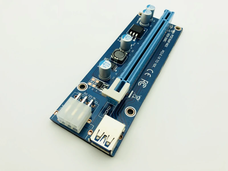 Карта расширения PCIe PCI-E PCI Express 008C для ПК Райзер с 1x на 16x USB 3 0 кабель передачи