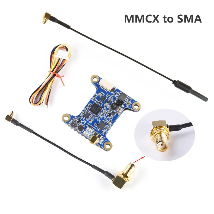 MMCX to SMA IFlight the Force дальний 48CH 5,8G 25 МВт 200 МВт 400 МВт 800 МВт 1000 мВт FPV видеопередатчик VTX с MMCX встроенный самодиагностику с видом от первого лица - Цвет: MMCX to SMA