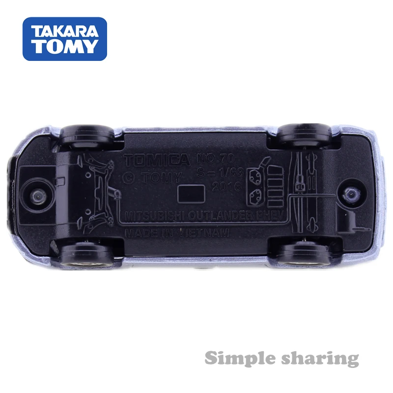 Takara Tomy Tomica No.70 Mitsubishi Outlander PHEV Mould 1:63 Литые металлические автомобили игрушки модель