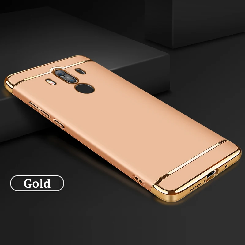 gold YUETUO Роскошный Жесткий ПК телефон батарея задняя funda, etui, coque, чехол, чехол для huawei mate 10 pro mate10 pro Аксессуары - Цвет: gold