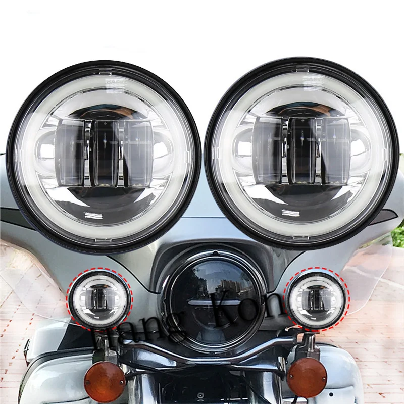 OL JF03A пара мотоциклетных рабочих огней 4 5 дюймов LED мотоцикл 30 Вт для Harley Передняя