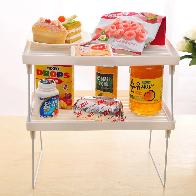 1 шт. белый многоцелевой Кухня полки Слои кладовая пан горшок Организатор