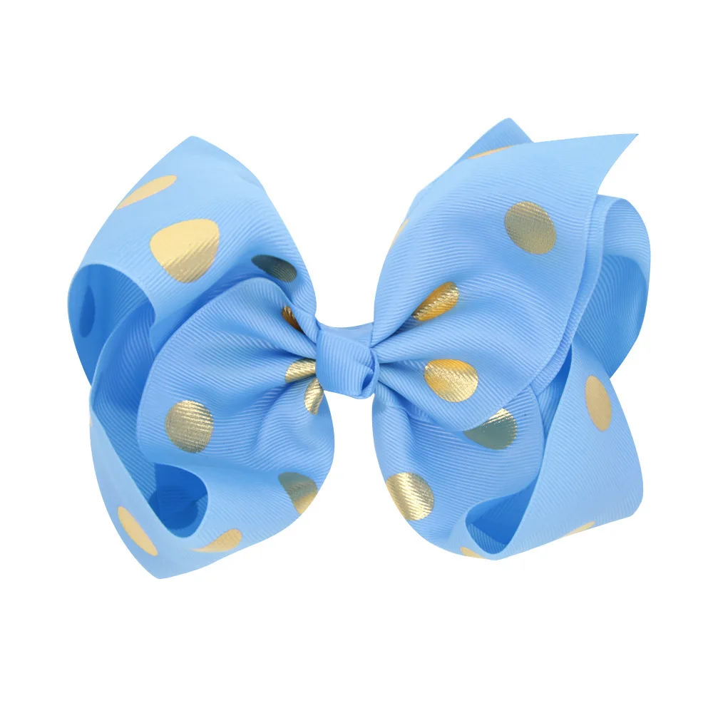 8 дюймовые заколки для волос в горошек маленьких девочек с большим бантом детские