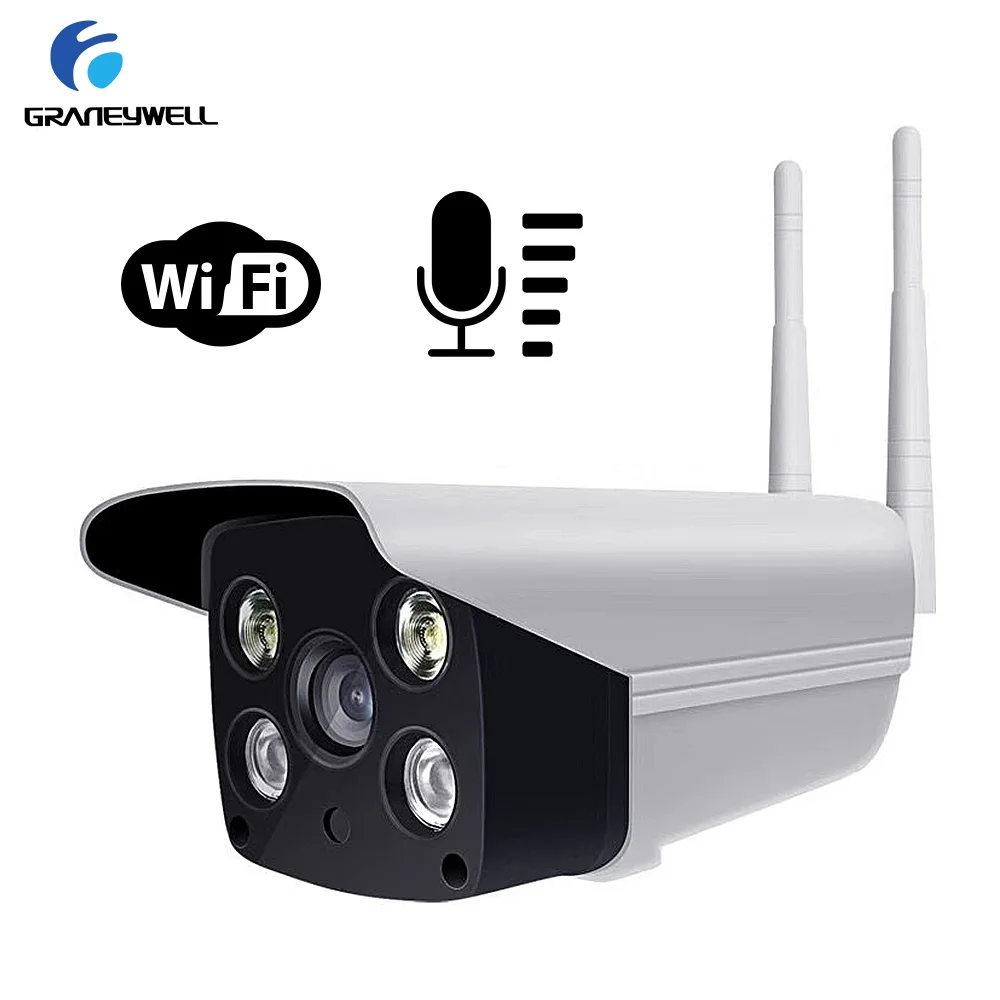 Wifi уличная ip-камера 720P HD 1.0MP беспроводная камера безопасности двухсторонняя аудио TF карта Запись Смарт P2P Водонепроницаемая цилиндрическая камера