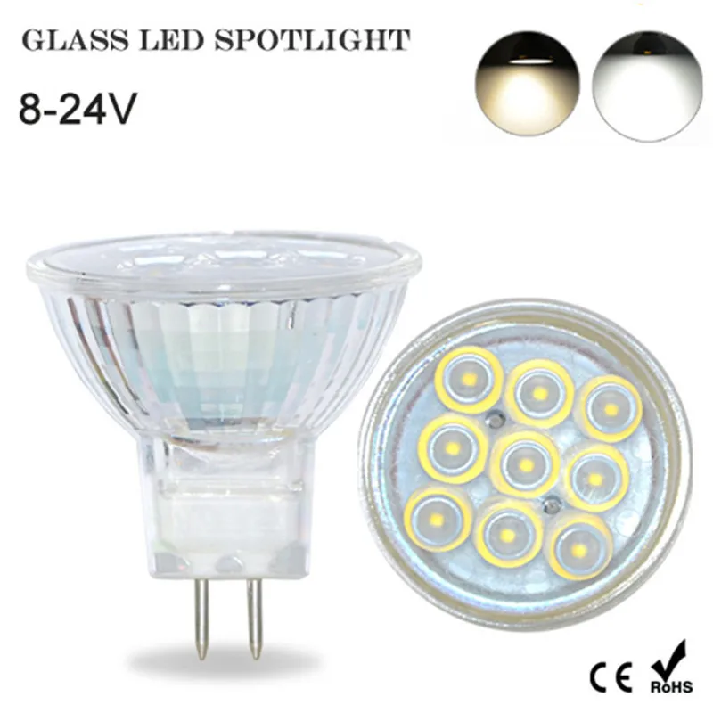 Новый Высокий люмен MR16 DC 8 24V Светодиодный точечный светильник 2835 SMD 9 светодиодов