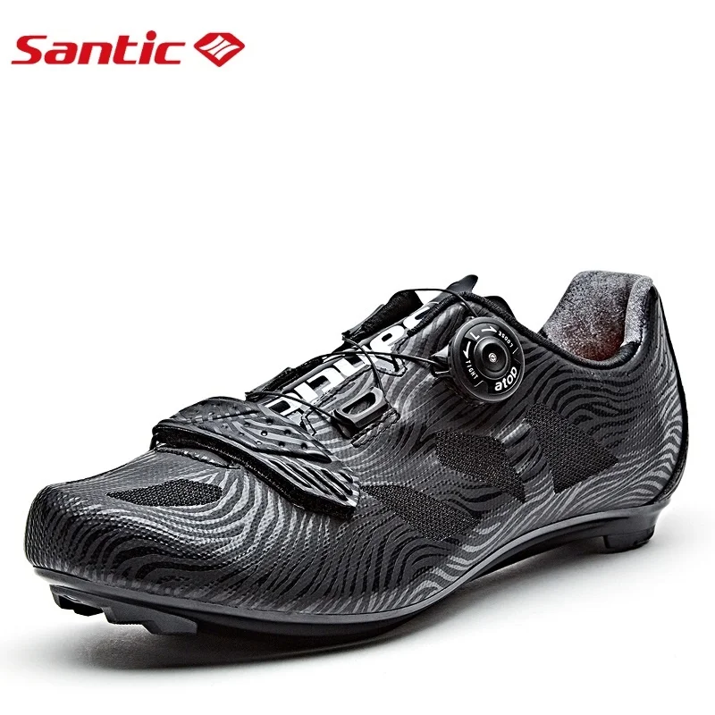 Santic Men Cycling Road Shoes Lace-up Nylon Sole Cycling Athletic Racing Team Bicycle Shoes Breathable Cycling Clothings MS17005 - Цвет: MS17005H