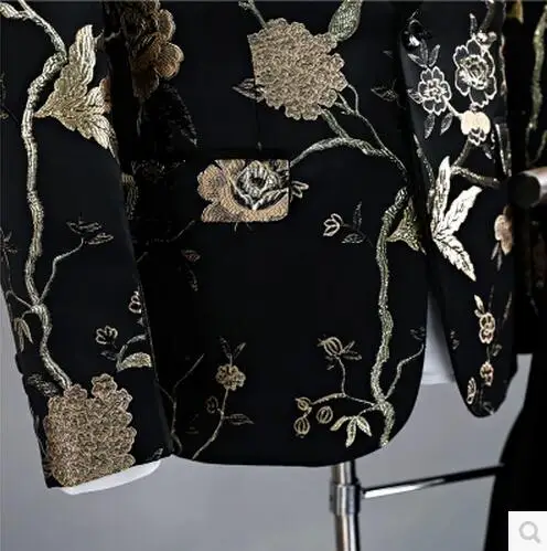 Новое поступление! Мужская одежда тонкий костюм с цветами пальто модный мужской